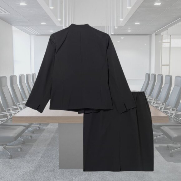 NWT - Four Button Collarless Jacket and Slim Skirt Suit Set - #50041991 - Picture 3 of 9